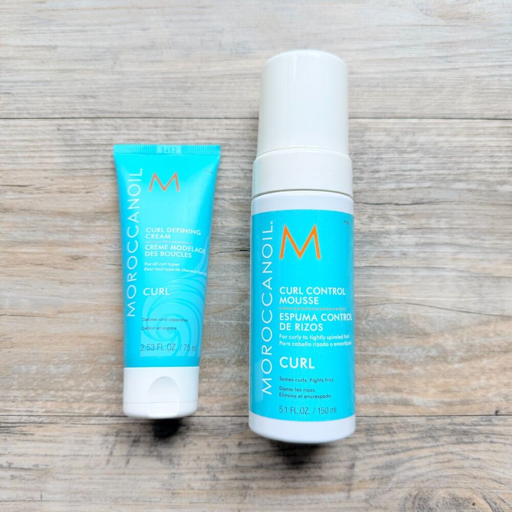 Moroccanoil Curl Control Mousse & Curl Defining Cream Hair Styling Set